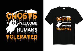 Trendy Halloween T-shirt design vector