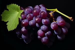 Juicy grape bunch ripe and fresh AI Generative photo