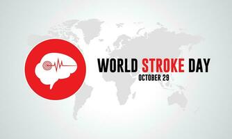 World Stroke Day October 29 background vector Illustration