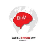 World Stroke Day October 29 background vector Illustration