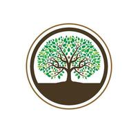 family tree logo template vector