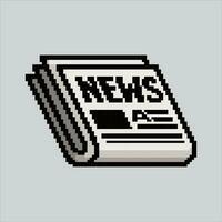 Pixel art illustration Newspaper. Pixelated Newspaper. News paper soffice icon pixelated for the pixel art game and icon for website and video game. old school retro. vector