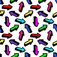bright neon pattern with arrows png
