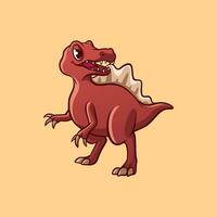 Clipart Cute Spinosaurs for Sticker vector