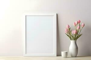 Blank photo frame for mockup AI Generative