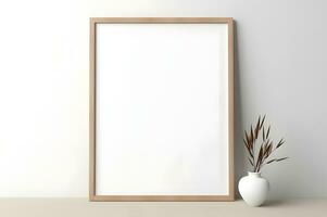 Blank photo frame for mockup AI Generative