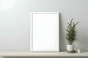 Blank photo frame for mockup AI Generative