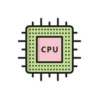 CPU Processor icon vector design templates simple and modern