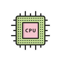 CPU Processor icon vector design templates simple and modern