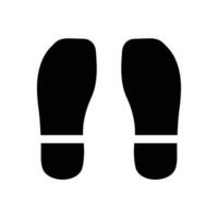 Human Shoe footprints icon white background design. vector