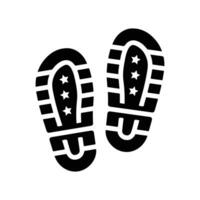 Human Shoe footprints icon white background design vector