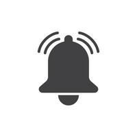 Notification bell icon in flat style. Incoming inbox message vector illustration on isolated background. Ringing bell sign business concept.