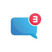 New message icon in flat style. Incoming inbox email vector illustration on isolated background. Bubble notification sign business concept.