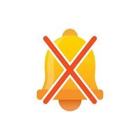 Notification bell icon in flat style. Incoming inbox message vector illustration on isolated background. Ringing bell sign business concept.