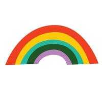 Vector hand drawn lgbt lgbtqi rainbow isolated on white background