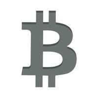 Vector bitcoin blockchain cryptocurrency gray icon opensource finance concept