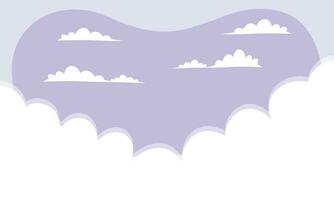 Vector cloudy purple sky pattern background