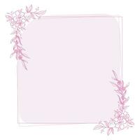 Vector hand drawn flat design hearts border and frame