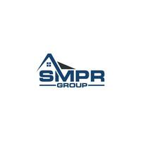 SM initial construction. SMPR letter real estate logo. home letter logo design vector