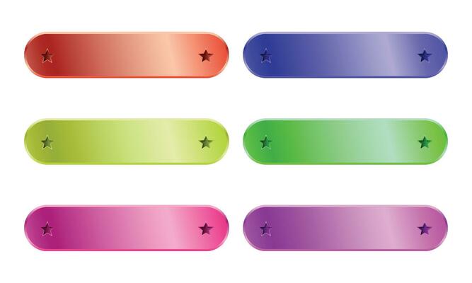 Vector button colorful style on white background