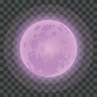 Vector realistic isolated full moon