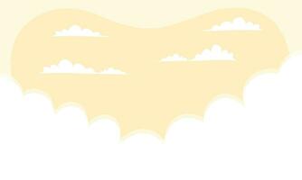 Vector cloudy yellow sky pattern background