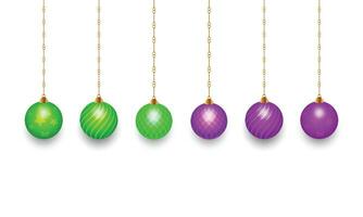 Vector isolated christmas bauble symbols design in set vector