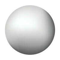 Vector 3d round white sphere realistic 3d ball