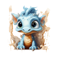 schattig baby dinosaurus draak PNG transparant achtergrond