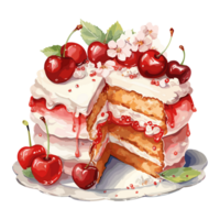 cake with red berries png