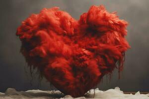Red heart in the sky photo