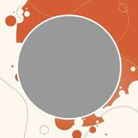 Vector circle orange abstract banner template