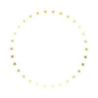 Vector realistic circle golden stars isolated for customer rating feedback review and decoration
