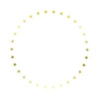 Vector realistic circle golden stars isolated for customer rating feedback review and decoration