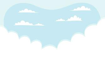 Vector cloudy blue sky pattern background