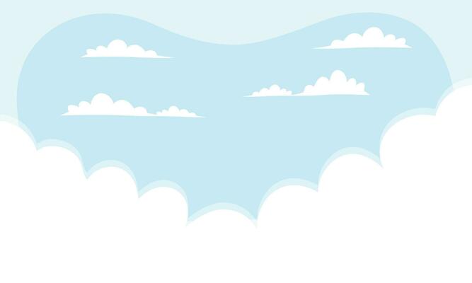 Vector cloudy blue sky pattern background