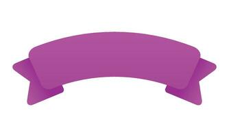 Vector purple ribbon on white background.