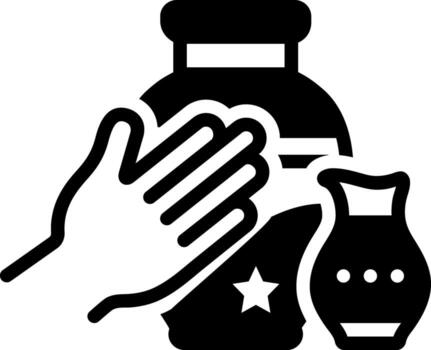 solid icon for handmade vector