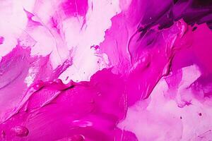 Pink and white paint texture. Abstract background of acrylic paint. Liquid marble pattern. photo