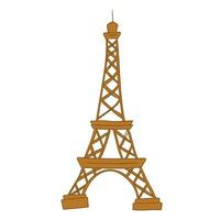 Vector eiffel tower icon french architecture symbol landmark symbol