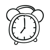 Vector doodle simple alarm clock sticker