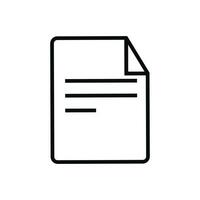 Vector document file icon on white background