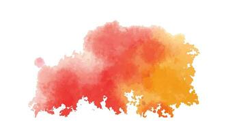 Vector abstract red and orange watercolor background