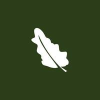 Oak Leaf Logo Design, Simple Green Plant Vector, Template Illustration vector