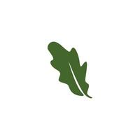 Oak Leaf Logo Design, Simple Green Plant Vector, Template Illustration vector