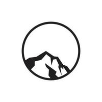 Mountain Logo Simple Illustration Silhouette Template Vector Design