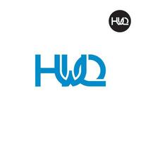 Letter HWQ Monogram Logo Design vector