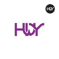 Letter HWY Monogram Logo Design vector