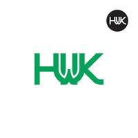 Letter HWK Monogram Logo Design vector