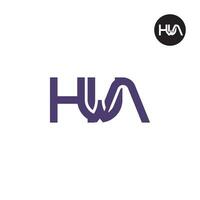 Letter HWA Monogram Logo Design vector